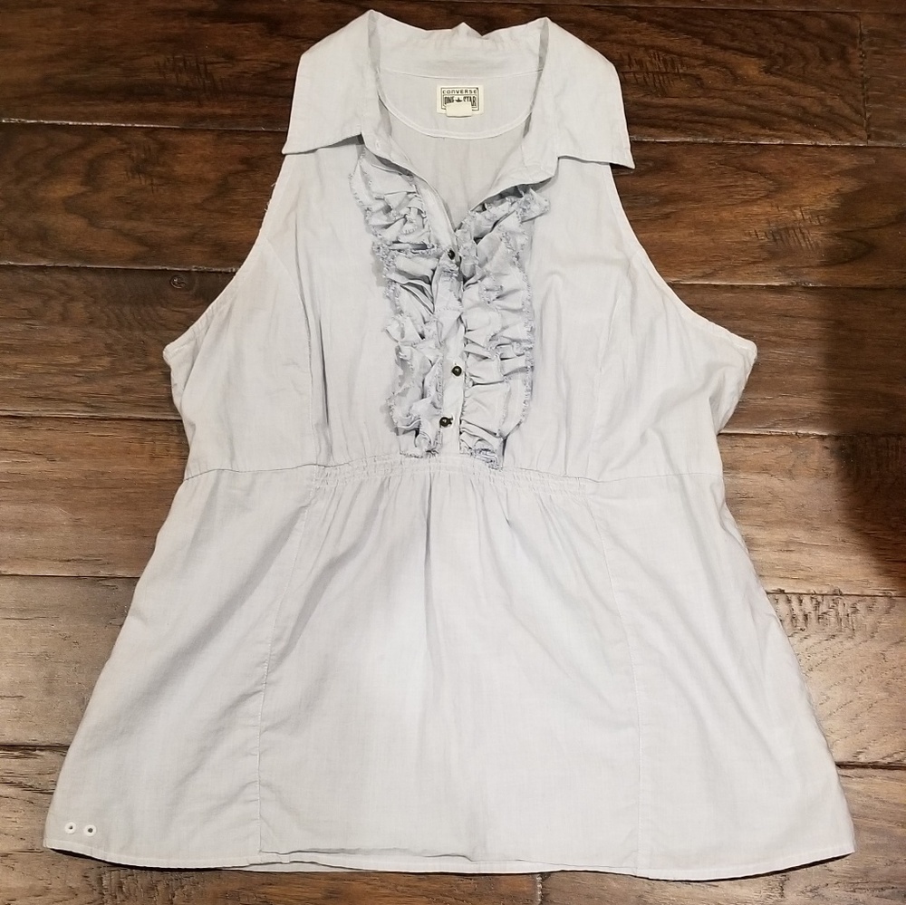 Converse One Star Blue Ruffle Top Xl